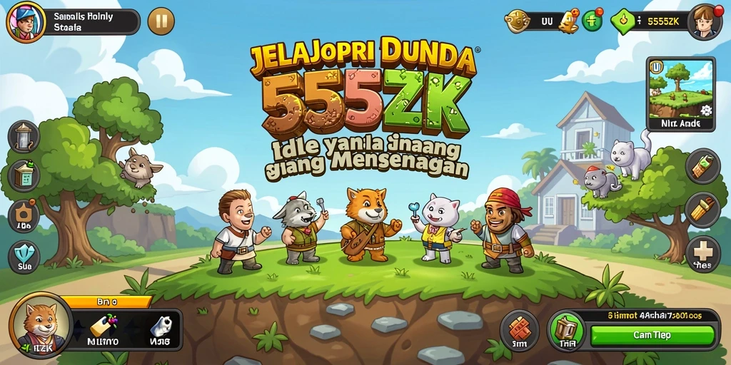 Tampilan gameplay menarik dari game Idle 555ZK.