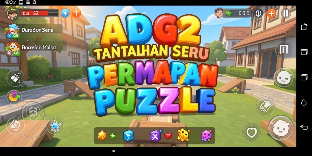 Screenshot gameplay ADG62 yang menunjukkan berbagai tantangan puzzle.