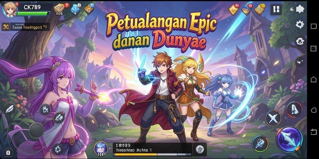 Tampilan gameplay CK789 yang mengesankan dalam dunia anime.