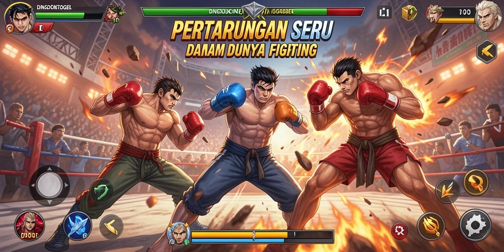 Screenshot DINGDONGTOGEL menampilkan aksi pertarungan yang mendebarkan.