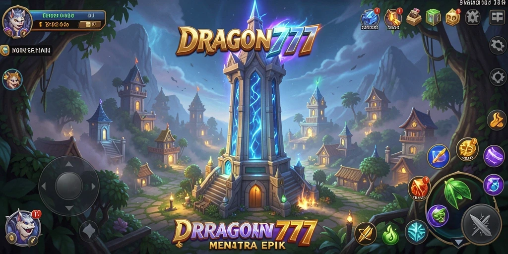 Screenshot gameplay menampilkan aksi menara pertahanan yang mendebarkan.