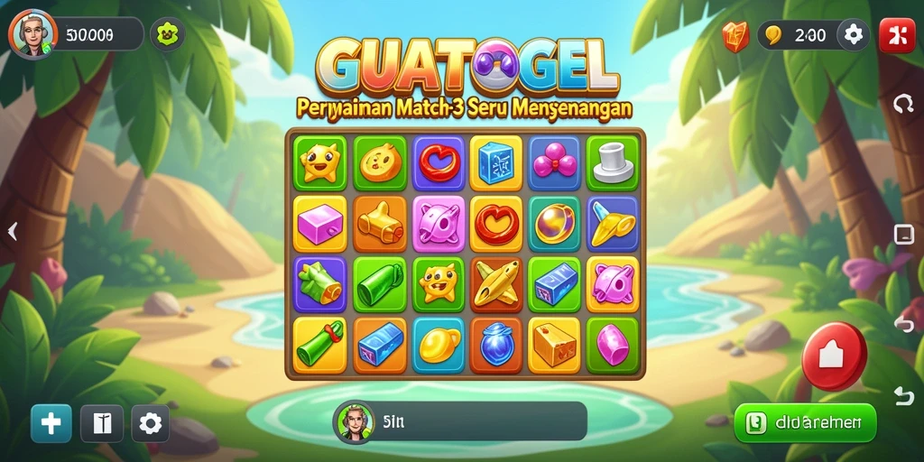 Gameplay seru dan tantangan di GUATOGEL Match-3.