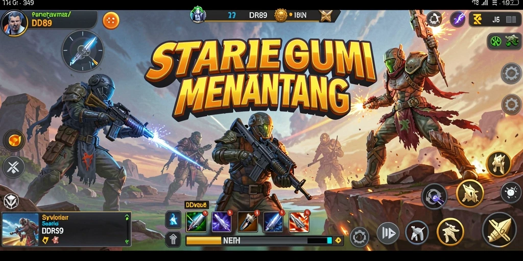 Screenshot gameplay IDR89 menunjukkan pertarungan strategi yang mendebarkan.