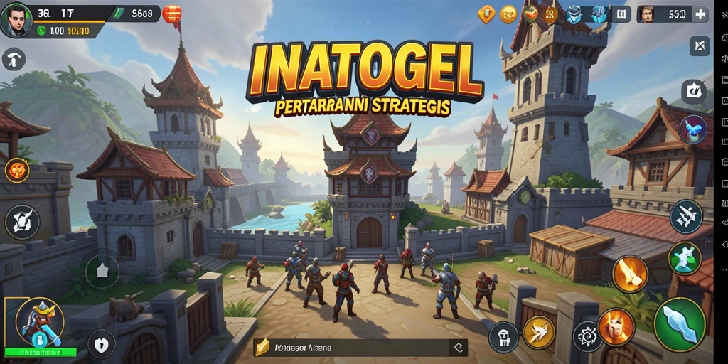 Tangkapan layar yang menampilkan aksi pertahanan menara yang mendebarkan di INATOGEL.