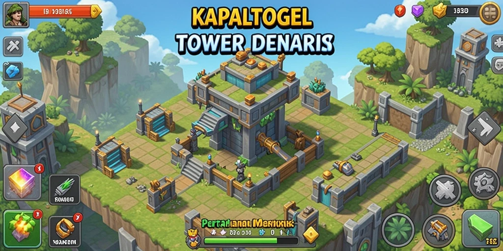 Tangkapan layar dari gameplay menegangkan KAPALTOGEL dalam Tower Defense.