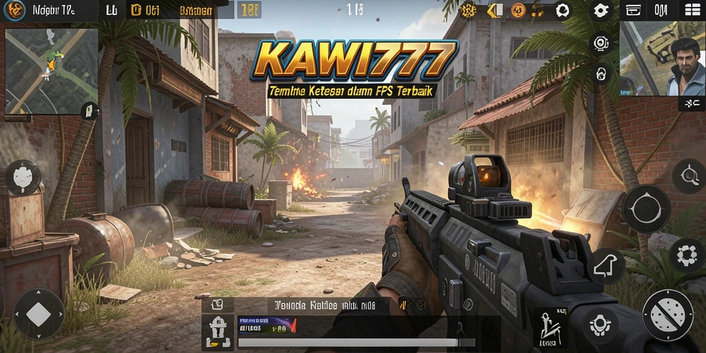 Gameplay KAWI777 yang intens dan mendebarkan dalam mode pertempuran FPS.