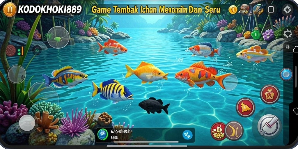 Tampilan gameplay KODOKHOKI889 yang penuh aksi dan seru.