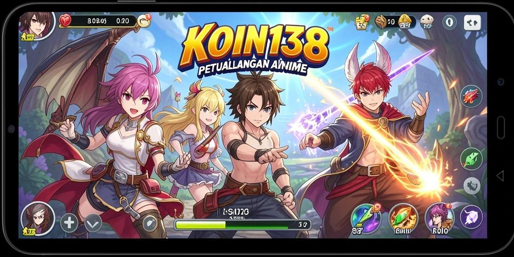 Screenshot KOIN138 menampilkan aksi seru dari game Anime.