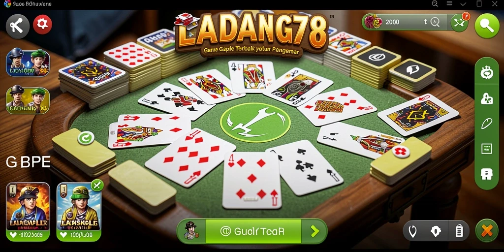 Tampilan gameplay seru di LADANG78, permainan Gaple yang menantang.