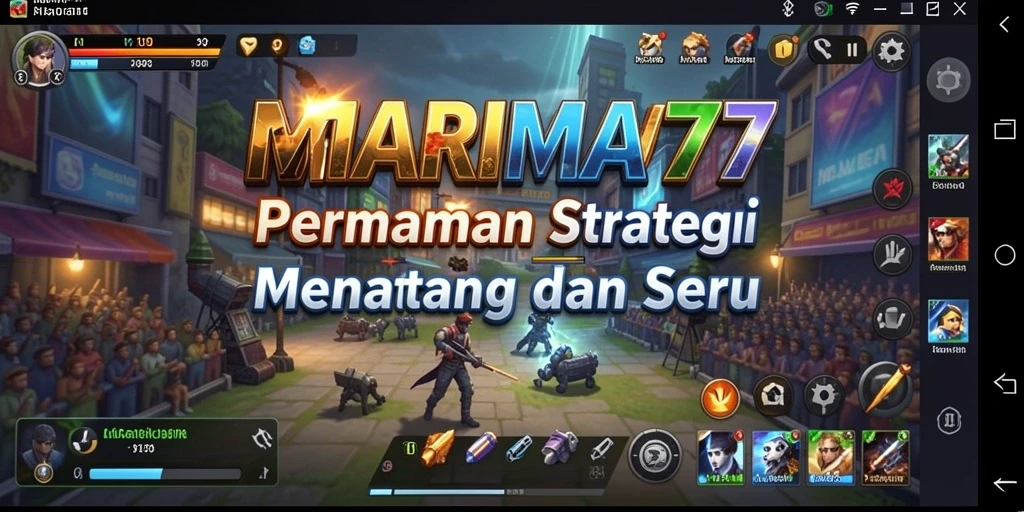 Tangkapan layar menunjukkan aksi tangan pertama dalam pertempuran strategi di MARIMA77.