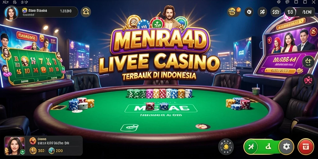Tampilan gameplay menegangkan dari MENARA4D dengan dealer live.