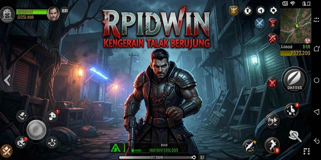 Screenshot gameplay RPIDWIN yang menunjukkan suasana horror yang mendebarkan.