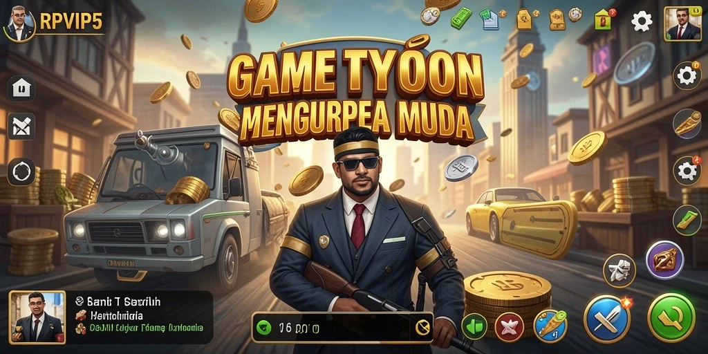 Gameplay seru RPVIP5 dengan berbagai tantangan bisnis.