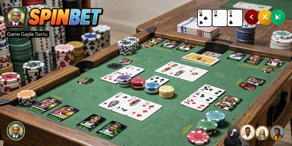 Tampilan menarik gameplay SPINBET yang seru di kategori Gaple.