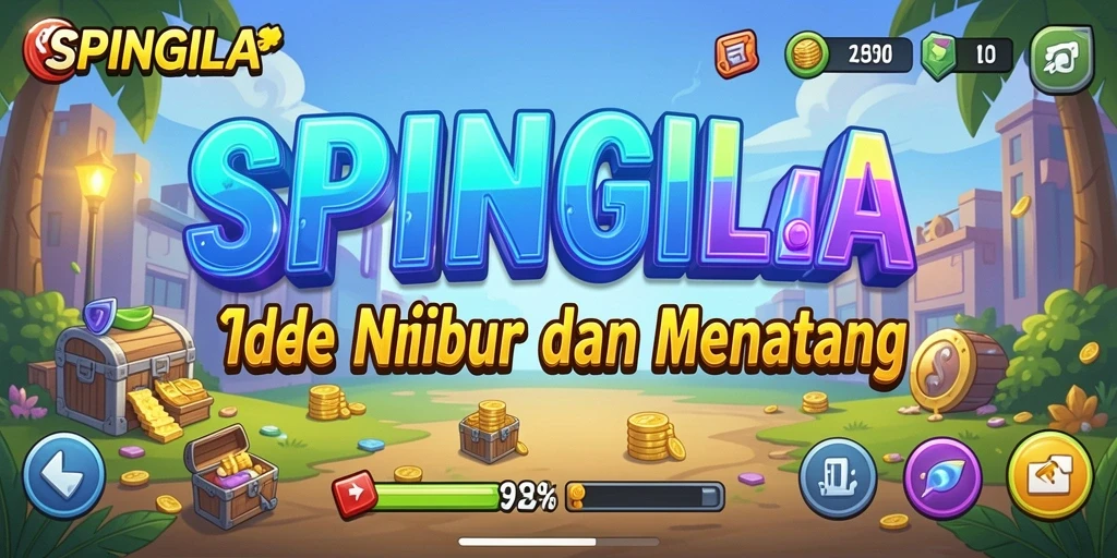 Tampilan screenshot gameplay SPINGILA dengan elemen Idle yang menarik.