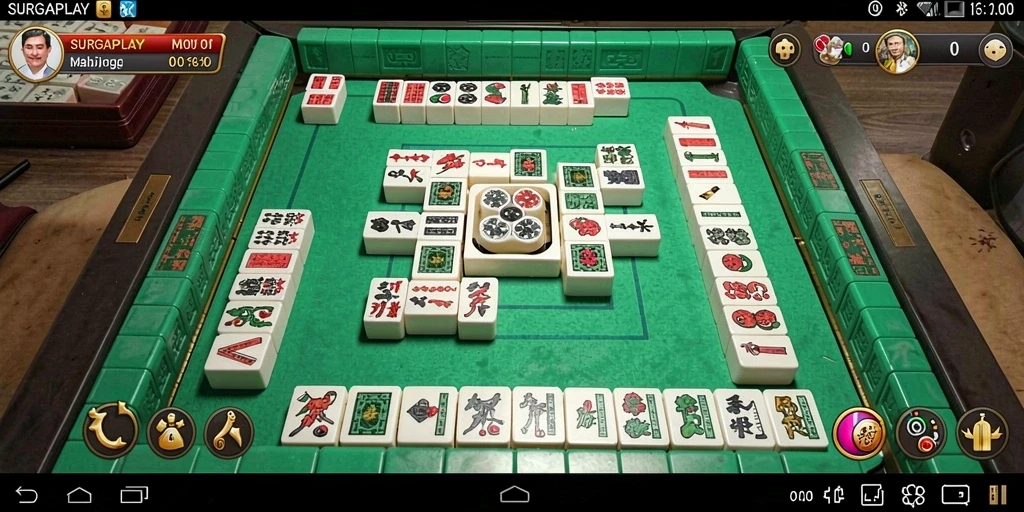 Tampilan menarik dari gameplay Mahjong di SURGAPLAY.