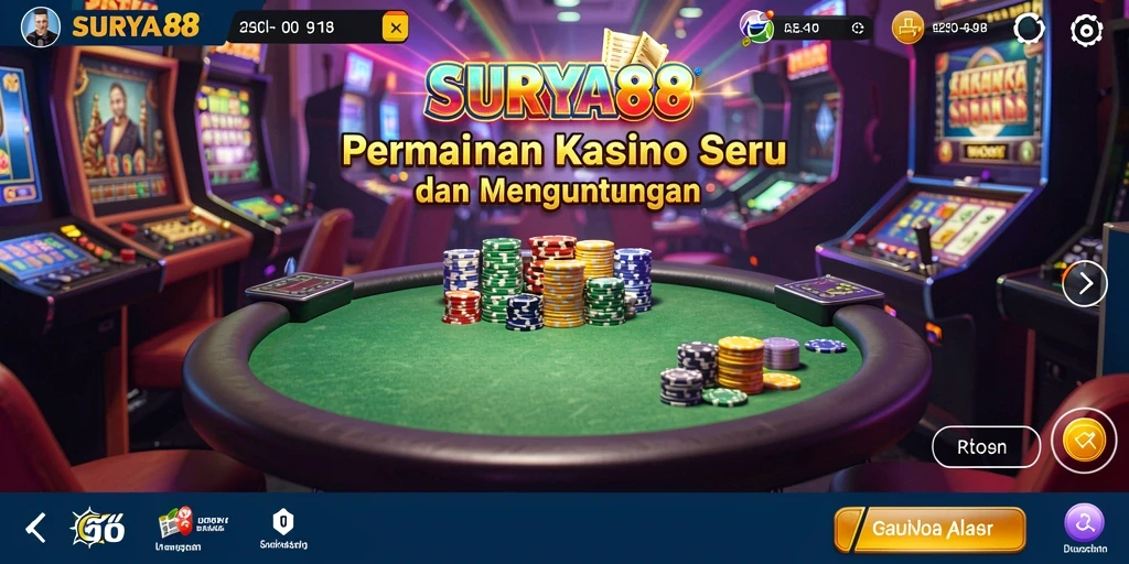 Tampilan menarik dari gameplay SURYA88 yang penuh warna.