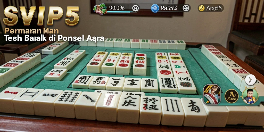 Screenshot gameplay SVIP5 yang menunjukkan strategi Mahjong yang menantang.