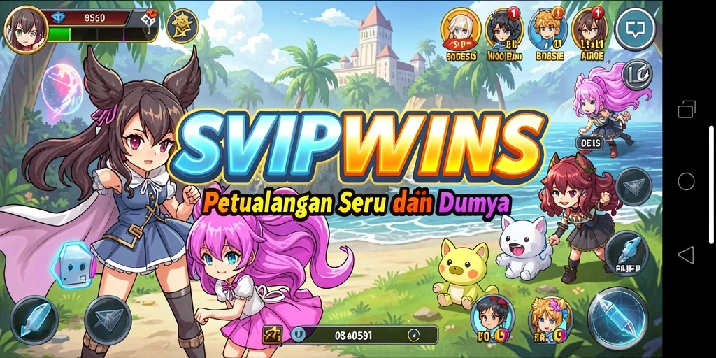 Tampilan gameplay menarik di dalam dunia Anime.