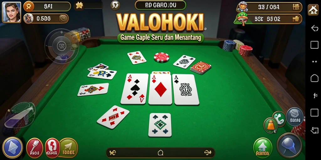 Tampilan menarik dari gameplay Gaple yang seru.