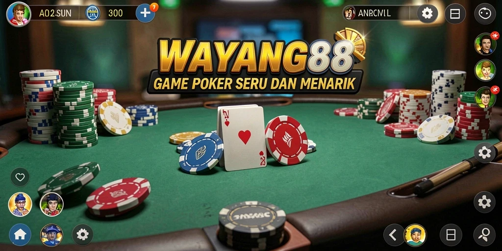 Tampilan gameplay seru WAYANG88 dengan pemain sedang berkompetisi.