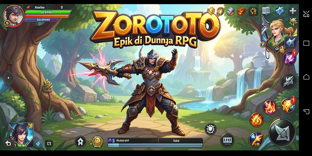 Tangkapan layar gameplay ZOROTOTO yang menampilkan pertarungan seru.